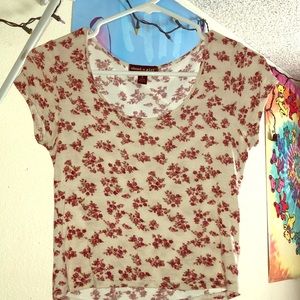 White flower crop top